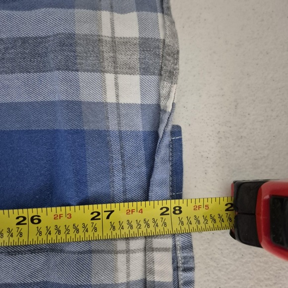 Untuckit Shirt Mens Large Blue White Plaid Fiano Button Up Casual 100% Cotton - Picture 9 of 9